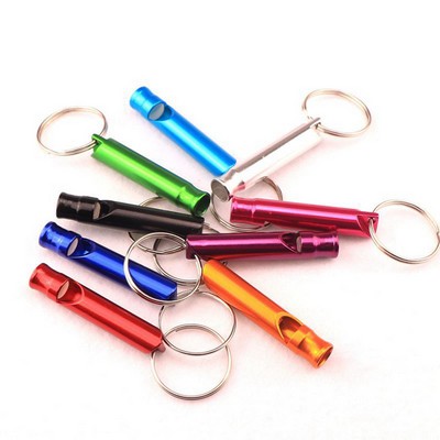 Aluminum Alloy Emergency Whistle Keychain