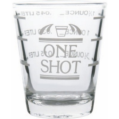 2 Oz. Professional "One Shot" Shot Glass w/White Lines