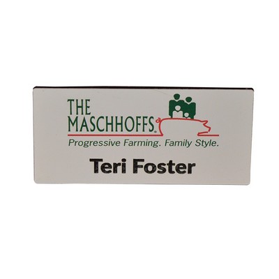 Large Engraved Name Badge w/ Color Logo