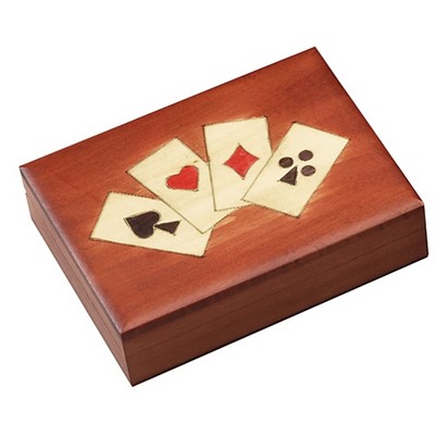 Playing Card Box w/Card Lid (6 1/4"x4 3/4x1 1/2")