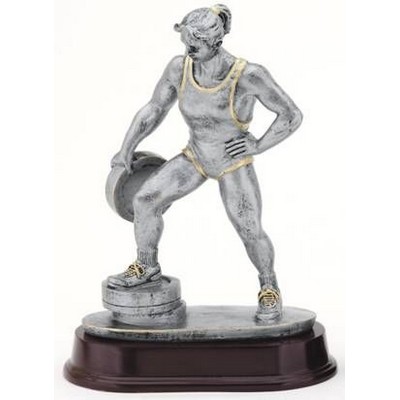 Female Bar-in-Hand Weightlifting Figure Award - 10 1/2"