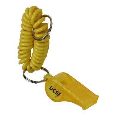 Translucent Wrist Coil w/Whistle Keyring