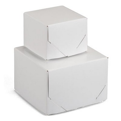 White 2 Piece Lock Corner Box (6"x6"x1 5/8")