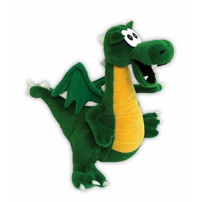 Custom Plush Green & Yellow Dragon