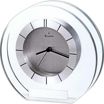 Bulova Accolade Tabletop Clock w/ Mineral Glass & Spun Aluminum