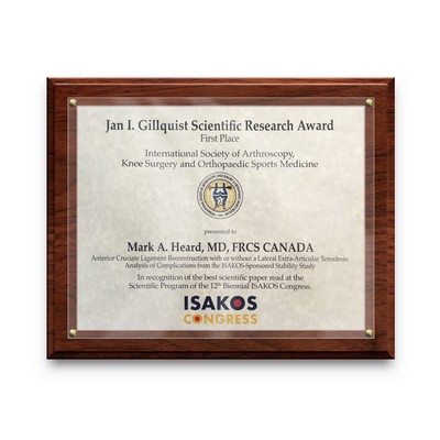 Dark Cherry Composite Slide-In Certificate Plaque