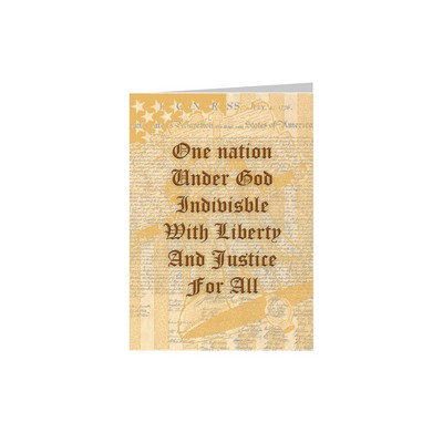 Pledge of Allegiance Patriotic Greeting Card