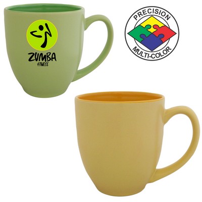 14.5 Oz. Yellow/Yellow Two Tone Pastel Bistro Mug - Dishwasher Resistant - Precision Spot Color