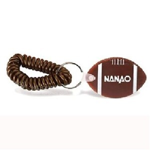 Coil Wristband Keychain w/ Football Fob