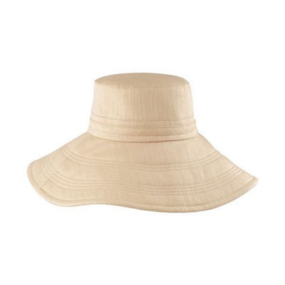 Ladies' Linen Wide Brim Hat