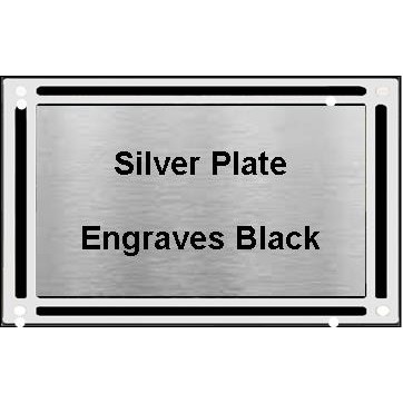 4" x 6" Black/Silver Cast Aluminum w/3" x 5" Plate