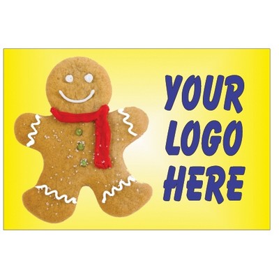 Gingerbread Man Rectangle Metal Photo Magnet (2"x3")