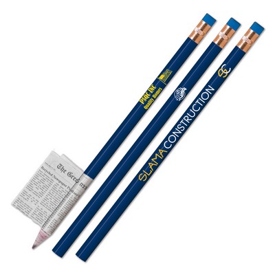 Royal Blue Recycled Newspaper Pencils