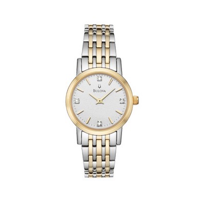 Bulova Ladies' 2-Tone Stainless Steel Diamond Dress Watch