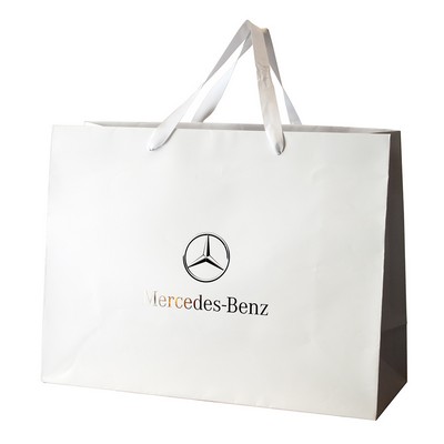 Matte Euro Tote Bag w/ Ribbon Handle (16"x6"x12"x6")