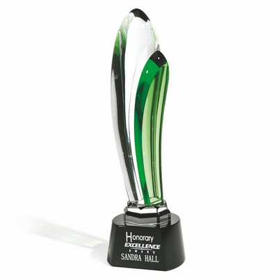 Crystal Flame Award - Zielony 10"