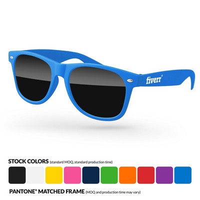 Retro Sunglasses W/ 1-Color Temple Imprint