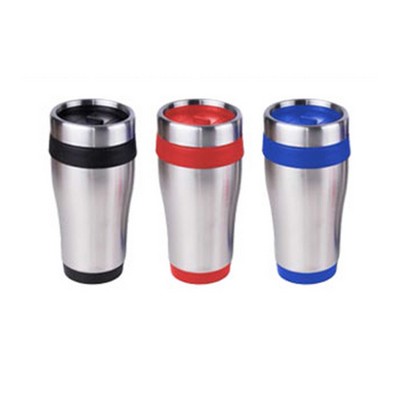 16 Oz. Stainless Steel Cup W/Screw On Lid