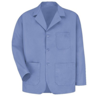 Red Kap™ Men's Three Button Lapel Counter Coat - Light Blue