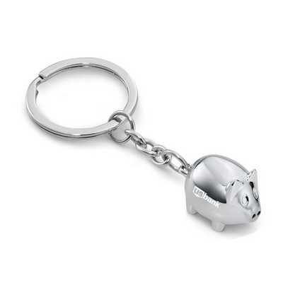 Metal Pig Key Tag