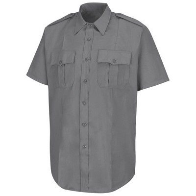 Horace Small - New Dimension Stretch Poplin Short Sleeve Gray Shirt