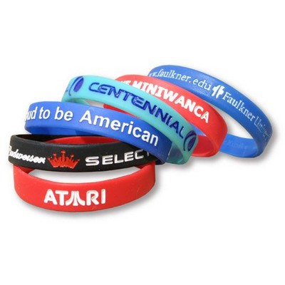 Wristbands Debossed with any Color Fill 8" x 1/2"