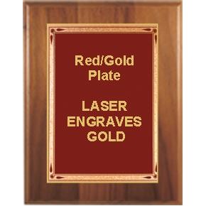 Cherry Plaque 5" x 7" - Red/Gold 4" x 6" Teardrop Plate