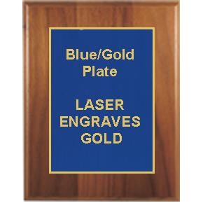 Cherry Plaque 6" x 8" - Blue/Gold 4" x 6" Designer Plate