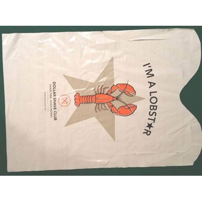 Disposable Adult Plastic Bib, three color imprint, minimum 2500