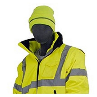 Majestic® Hi-Vis 8 in 1 Fleece Lined Waterproof Bomber Jacket