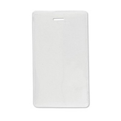 2.65" W x 4.42" H - Vertical Anti-Static Clear Vinyl Badge Holder (Blank)