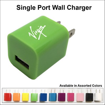 Single Port USB Wall Charger - Green