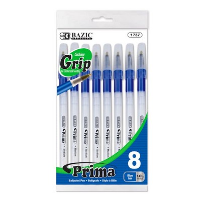 Ballpoint Pens - Blue, Cushion Grip, 8 Pack (Case of 144)