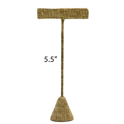 Medium Burlap Earring Tree T-Bar Stand