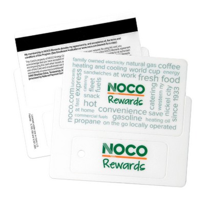 Plastic Card with Key Tag and Magstripe