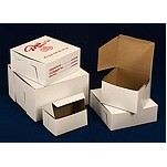 1 Piece Lock Corner White Cake Bakery Box (8"x8"x6")