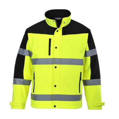 Two Tone Hi Vis Softshell Jacket, Class 3