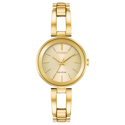 Citizen Ladies' Axiom Eco-Drive Watch, Gold-Tone with Champagne Dial