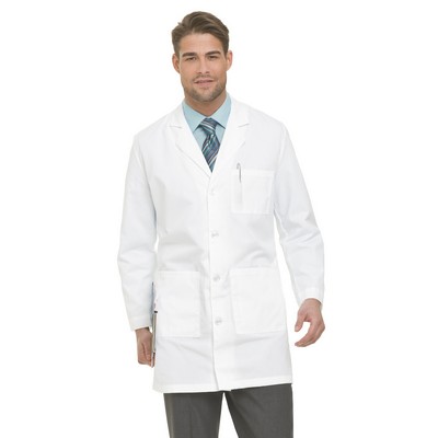 Landau - Essential Lab Coats - Men's Five-Pocket Poly/Cotton 37" Full-Length Lab Coat