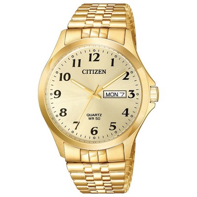 Citizen® Men's Quartz Expansion Band Watch w/Stainless Steel Gold-Tone Strap