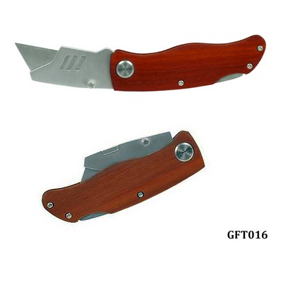 Utility Lockback Knife with Rosewood Handle, 4"L