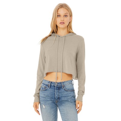 BELLA+CANVAS Ladies' Cropped Long Sleeve Hooded T-Shirt