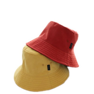 Cotton Flat Bucket Cap w/Air Vent