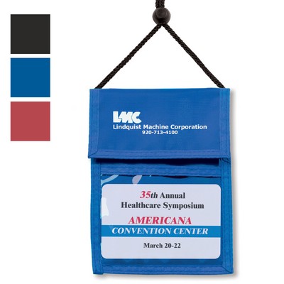 Multi-Pocket Credential Wallets with Adjustable Strap