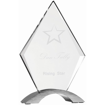 7 1/4" Diamond Cosmic Acrylic Award with Silver Base