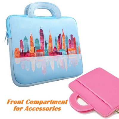 Dye-Sublimation Padded Laptop Sleeves w/ Carrying Handles