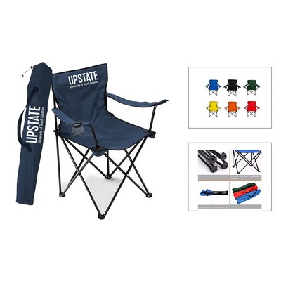 Portable Collapsible Padded Folding Chair With Bag