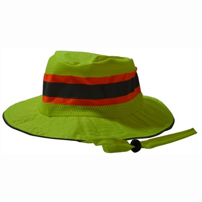 High Visibility Lime Full Brimmed Ranger Style Hats