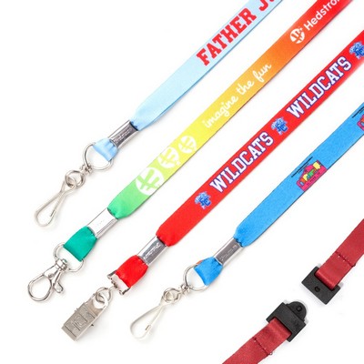 1/2" Dye Sublimated Youth Lanyard with Breakaway