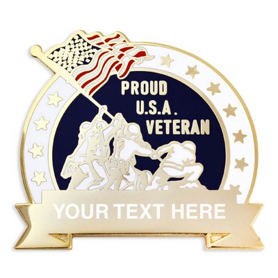 Military Veteran Lapel Pin - Engravable